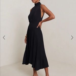 ALC pleated gown, black